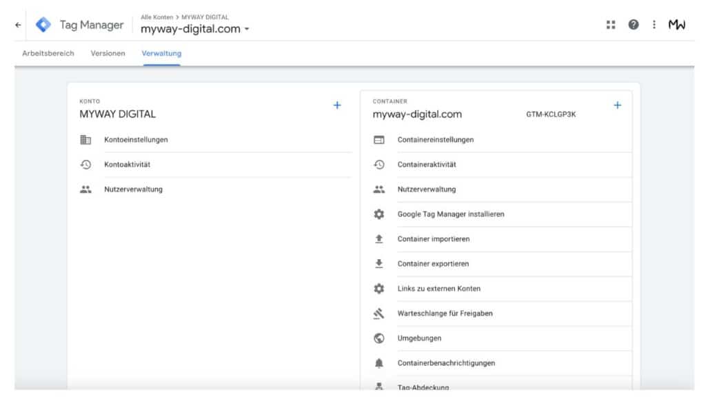 Google Tag Manager Konto einrichten