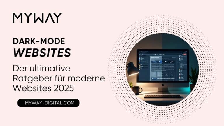 a computer on a desk Dark Mode Website Design Coverbild