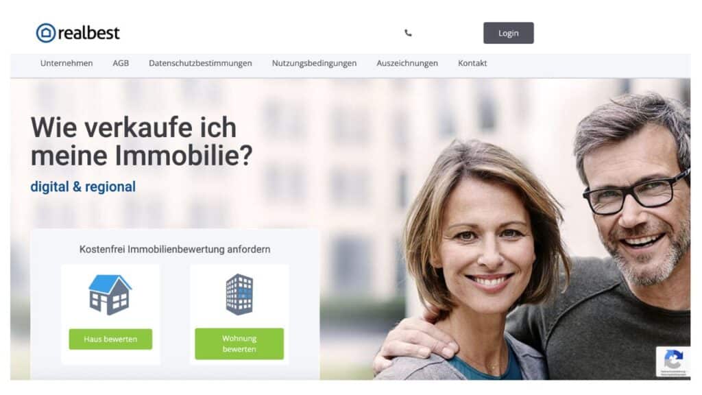 Landingpages für Immobilienmakler Beispiel mit Handlungsaufforderung