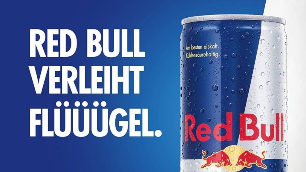 Eine Dose mit Worten-Red Bull