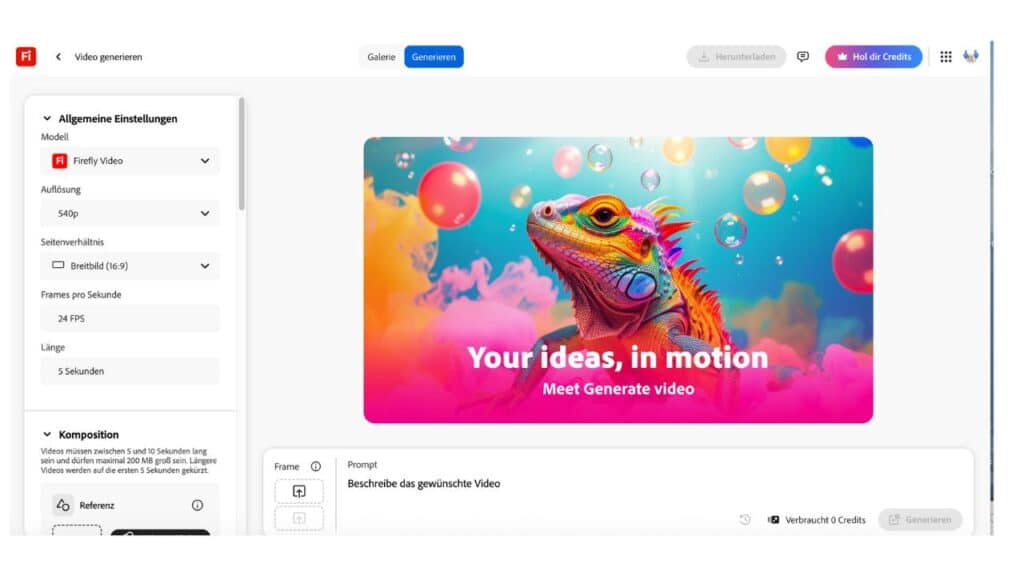 Beste KI-Videotools für YouTube Adobe Firefly