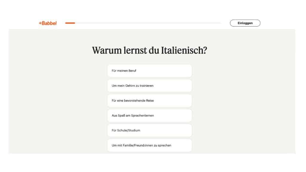 Marketingtrends 2026 - Beispiel UX-Design Babbel