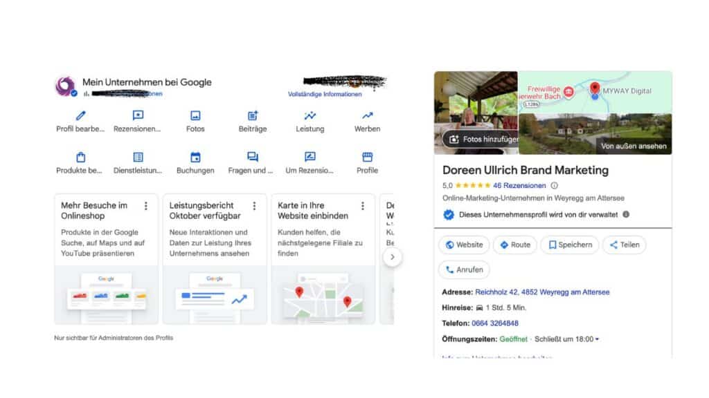 SEO für Coaches Beispiel Google MY Business Profil Doreen Ullrich