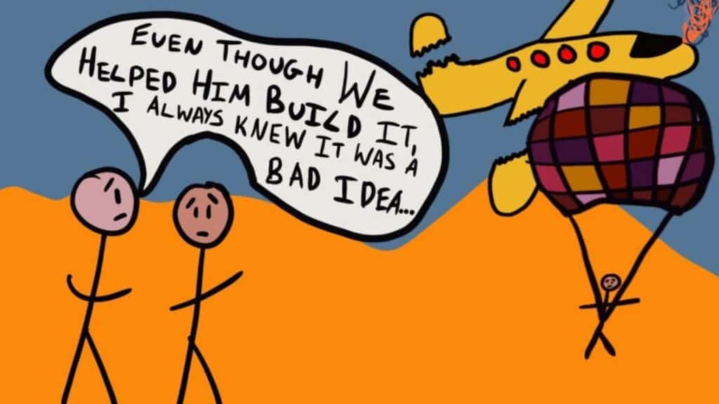 Der Rückschaufehler erklärt - Grafik